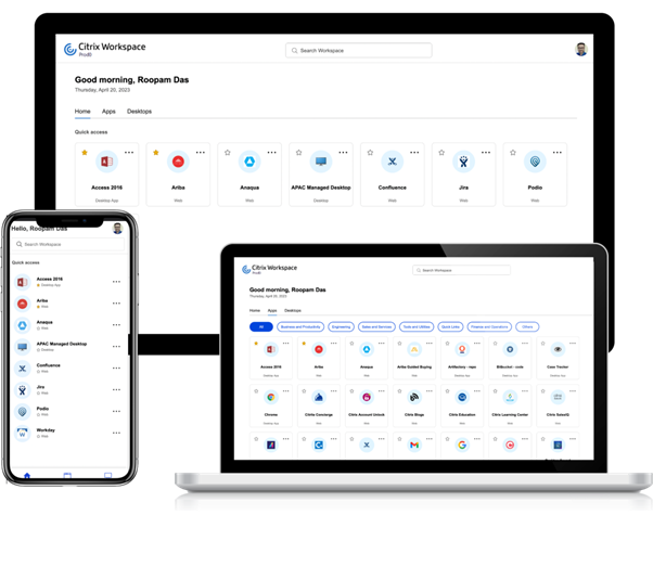 Citrix Workspace UI - streamlined view