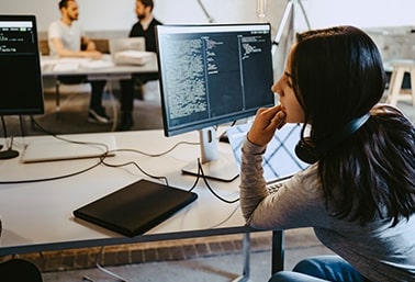 Woman on computer